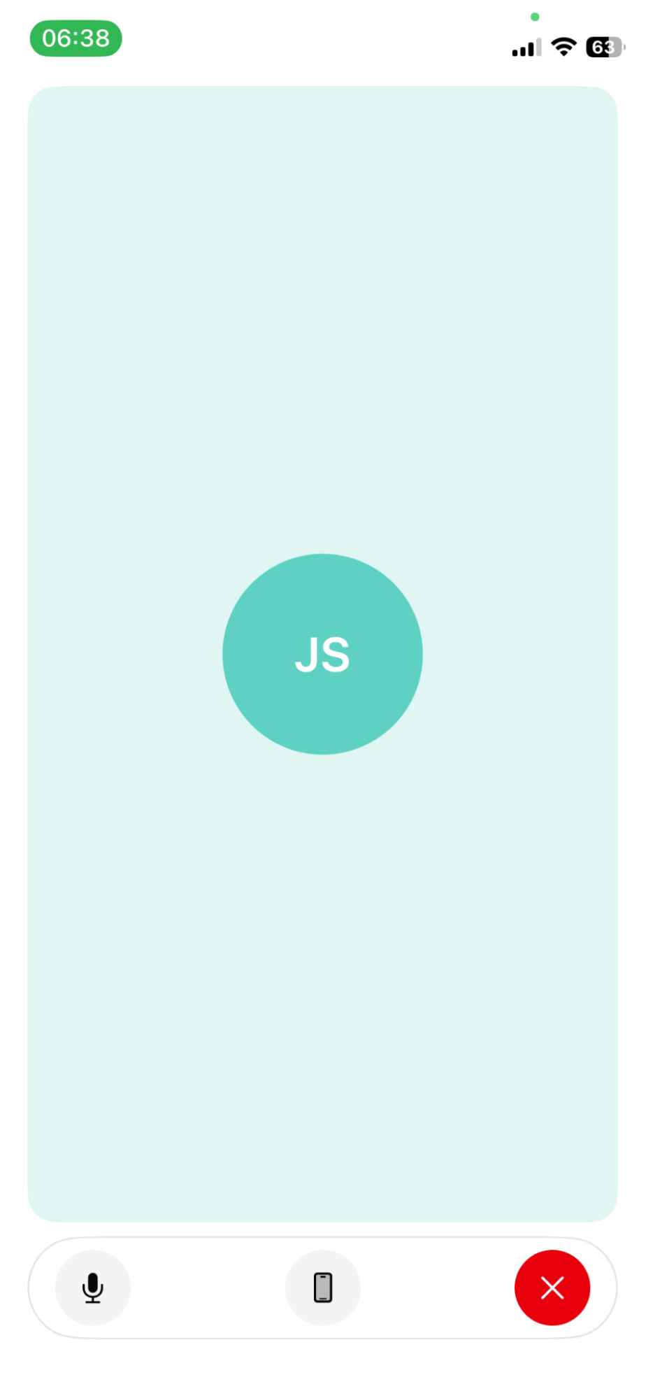 Mobile — a connected voice call